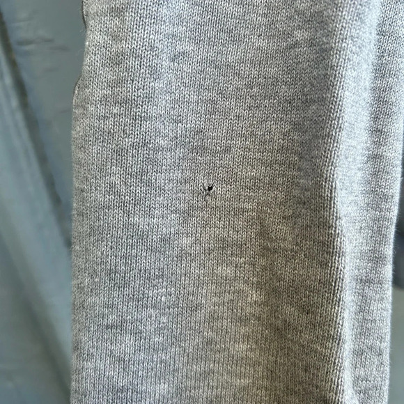 Okaidi Grey Cotton Elbow Patch Cardigan Sweater, size 14 - Picture 6 of 12